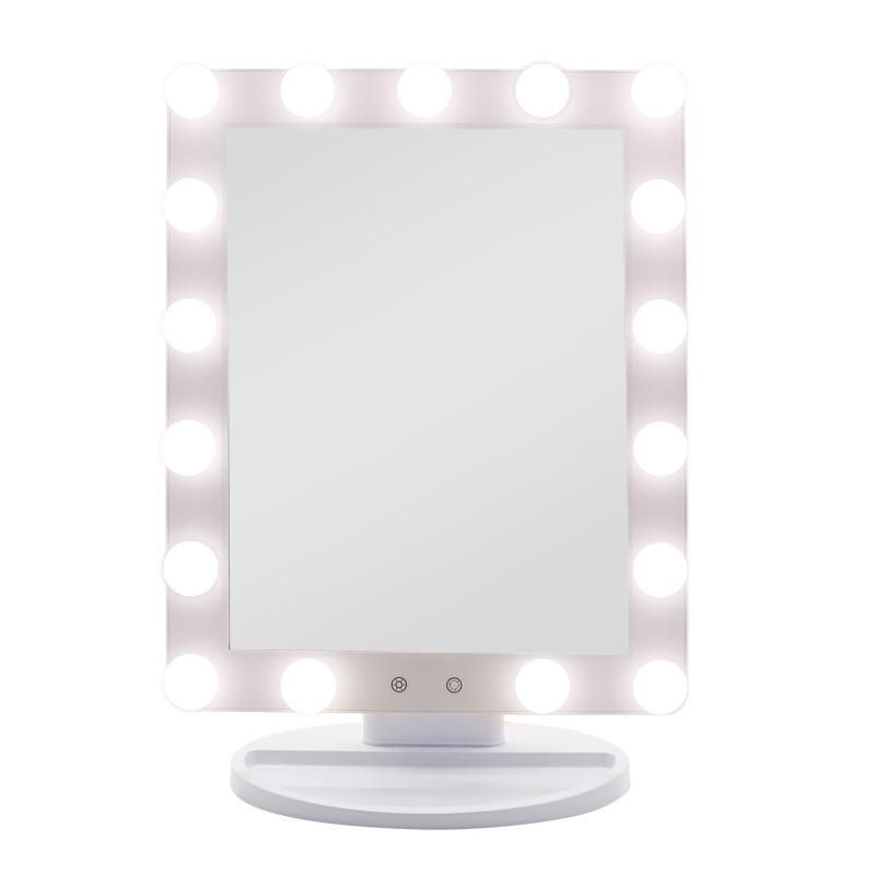 Fashion Beauty Hollywood Makeup LED Table Mirror with Swivel Viewing Angle