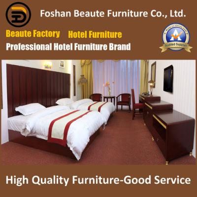 Customized Made Complete Modern Laminate on MDF King Size Double Bed Furniture Set for Hotel Bedroom