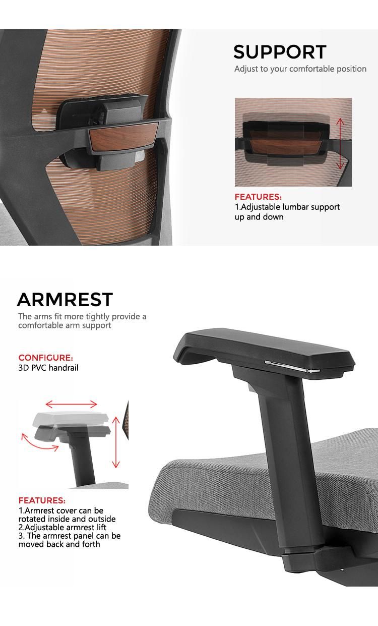 New Modern Swivel Mechanism Wheeless Office Workstation Chair