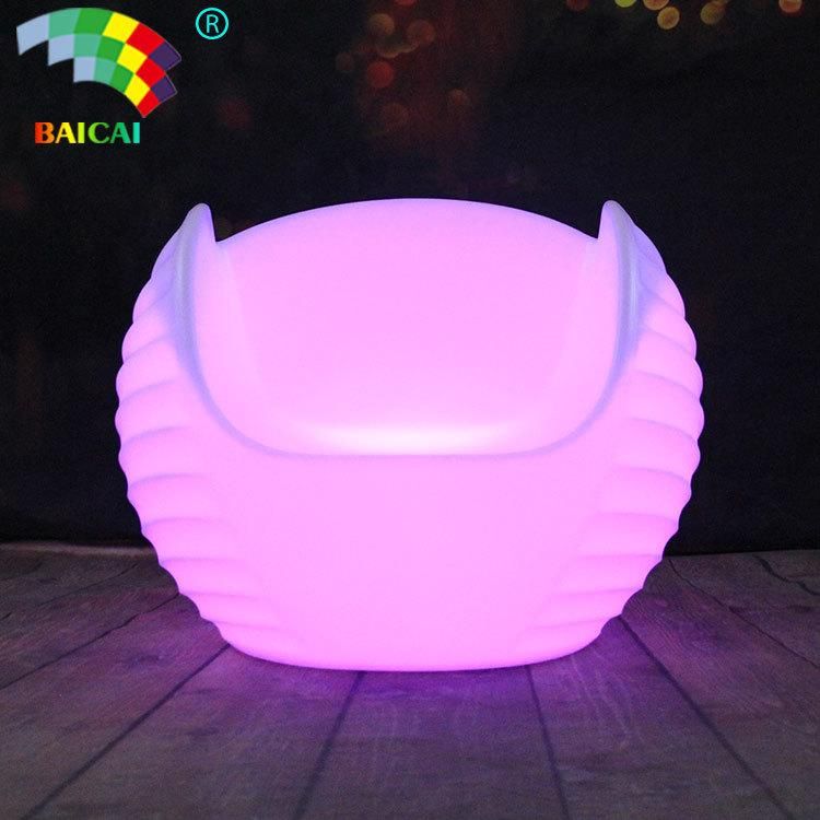 Plastic Round Table and Chair with LED Light for Nightclub