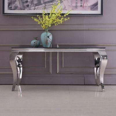 China Modern Hallway Furniture Stainless Steel Marble Console Table