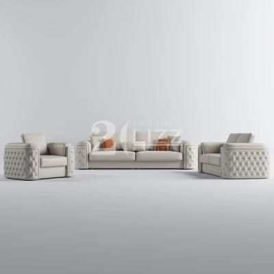 Sectional Modern Simple Design Hotel Home Furniture Set Home Center Leather Sofa Tufted Button