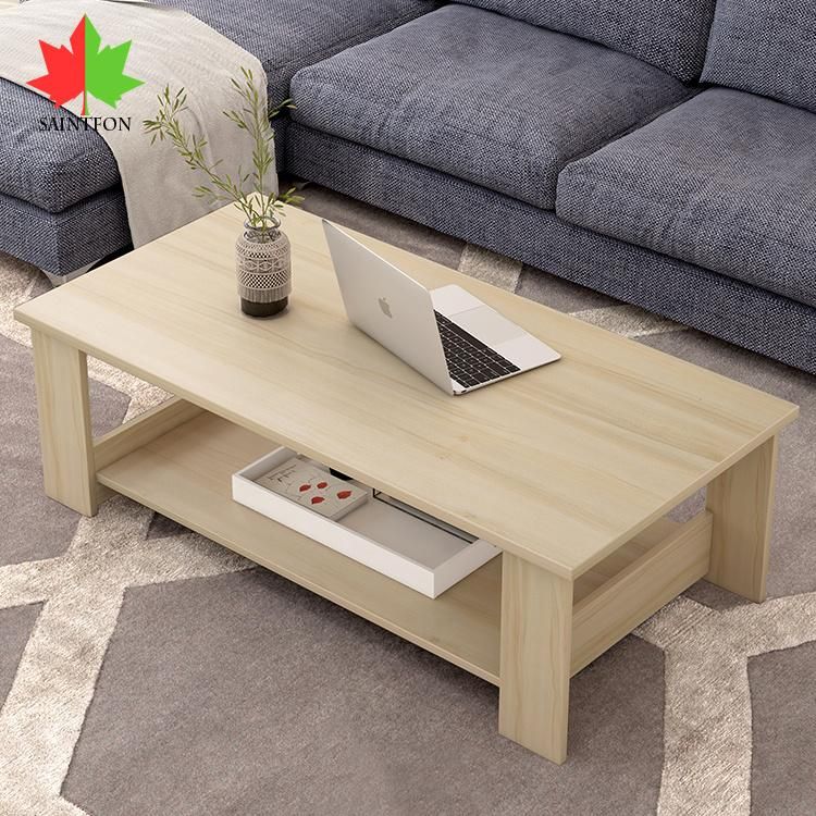 Customized Modern Wooden Modern Tea Table Living Room Center Table Coffee Table