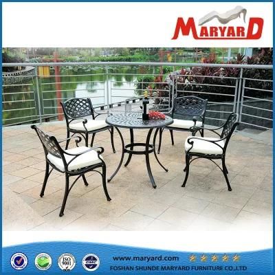 China Modern Outdoor Garden Home Furniture Metal Aluminum Dining Iron Chair Dining Table