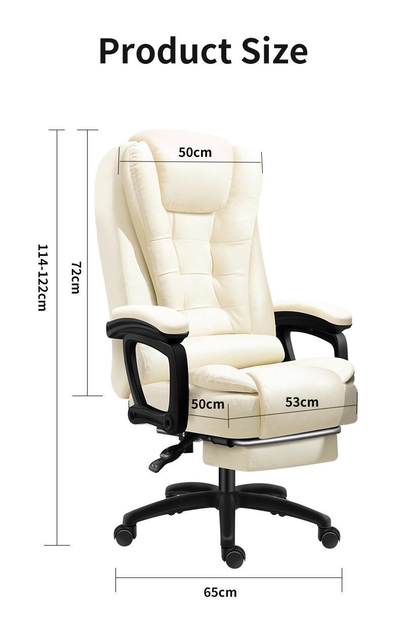 Low Price High Quality Ergonomic Swiveling Recliner Massage Manager Executive Boss Chair with Footrest