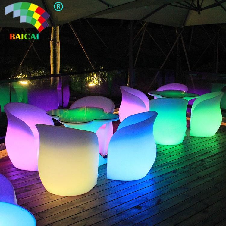 LED Bar Table Chairs