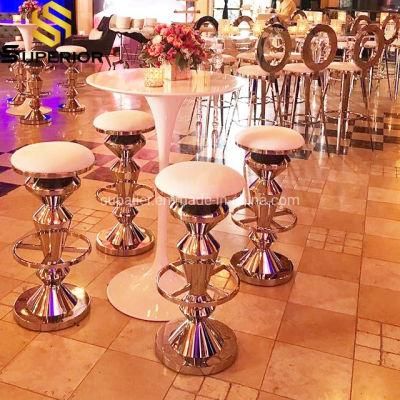 Used Hotel Bar Furniture Stools with White Cushion for Sale