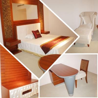 Customized King Size Luxury Chinese Wooden Restaurant Hotel Bedroom Furniture for Gulf Area