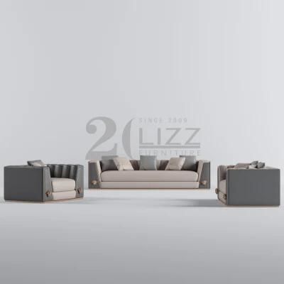 High End Quality European Style Modular Genuine Leather Living Room Furniture Sofa Set 1+2+3