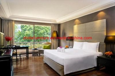 Modern Style Customized Hotel Bedroom Furniture Supplier Apartment Villa Living Room Bed Room Fabric King Size Bed