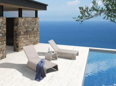Chinese Modern Outdoor Garden Hotel Home Resort Furniture Wicker Woven Lounge Beach Chair Daybed Sun Lounger Sunbed