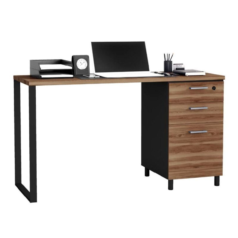 47 Inch Home & Office Computer Desk with 3 Detachable Locked Drawers