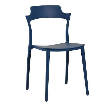 Wholesale High Quality Design Modern Dining Chair Cheap Restaurant Stackable Blue Plastic Chairs