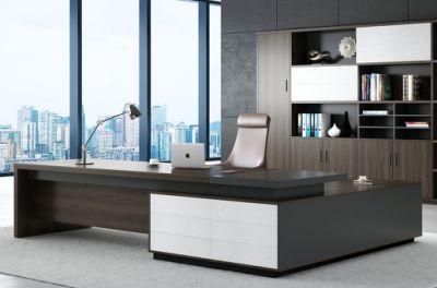 2021 Luxury Modern Style Office Melamine L-Shape Executive Table for Boss