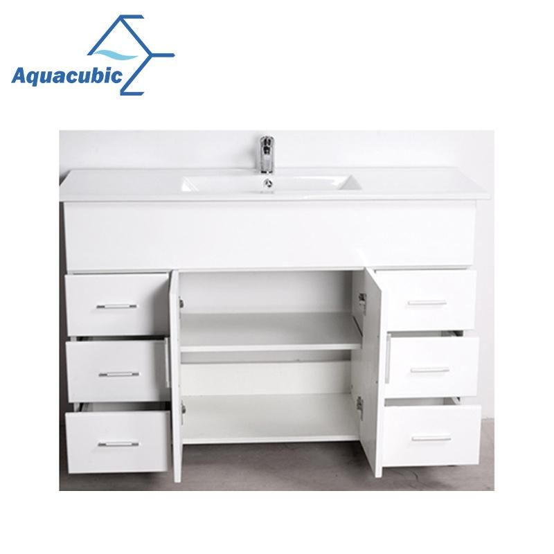 Aquacubic Australian Popular Customize High Glossy White Bathroom Vanity