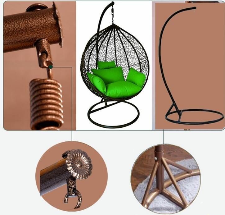 Modern New Design Outdoor Garden Furniture Wicker Rattan Hanging Swing Chair with Stand