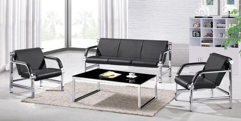 Modern Recliner Leisure 3 Seaters Conference Room Office Leather Sofa