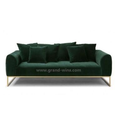 Hotel Lobby Furniture Metal Frame Sectional Lounge Modern Sofa Set
