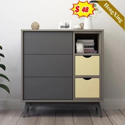 Nordic Style Wooden Light Grey Color High Quality Office Living Room Furniture Storage Drawers File Shoes Cabinet