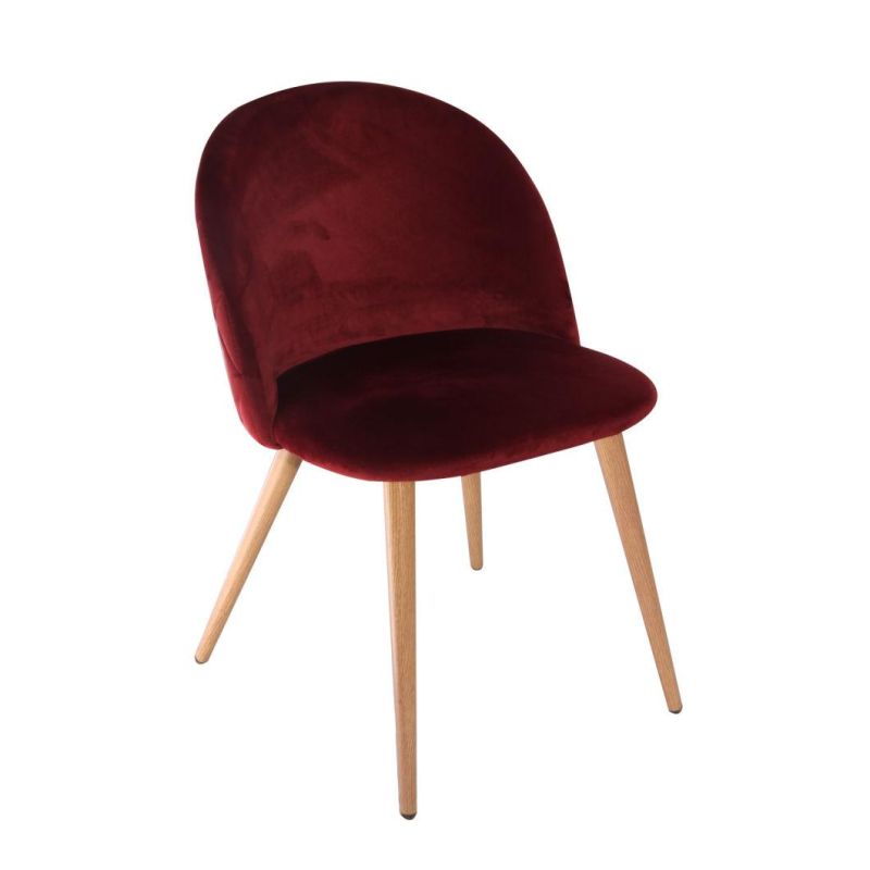 Modern Factory Promotion Price Hot Sale Velvet Dining Chair with Popular Design for Home Using