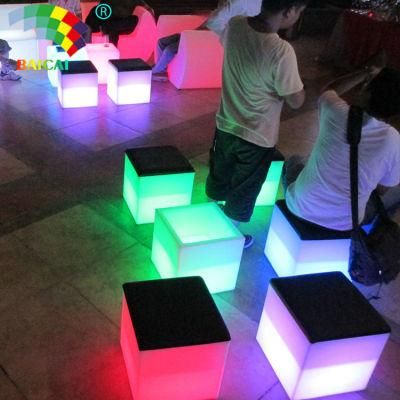 Color Changing LED Cube Chair Nightclub Furniture Bar Chair