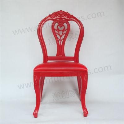 2018 New Design Metal Stackable Red Restaurant Chair for Event and Wedding Yc-E151