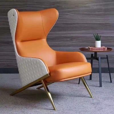 Luxury Modern Hotel Ergonomic Lounge Chair with Ottoman