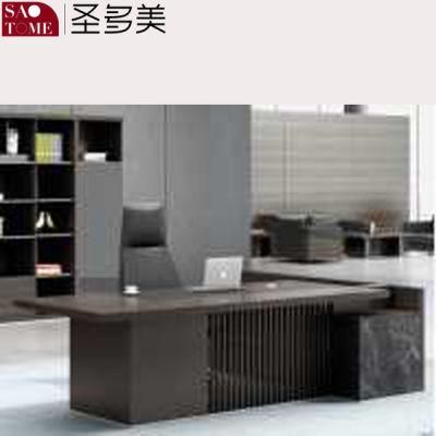 Modern Office Furniture Desk Boss Desk Stone Grain Executive Desk