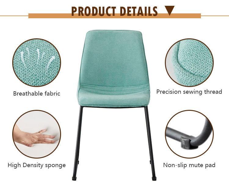 Factory Wholesale Indoor Room Furniture Upholstered Dining Room Chair with Fabric Dining Chairs