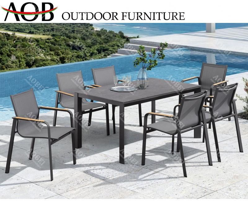 Customized Modern Garden Outdoor Patio Hotel Restaurant Cafe Bar Home Dining Chair Table Furniture Set
