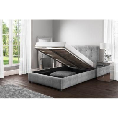 Modern Upholstery Luxury Comfort Frame Comforter Bedroom King Size Velvet Bed