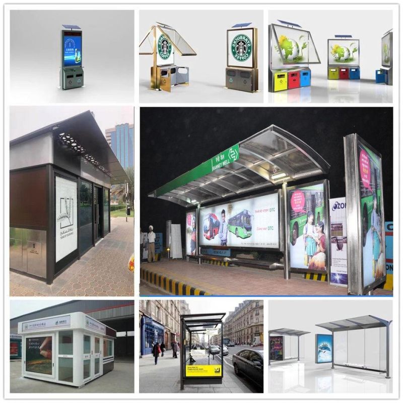 Modern Design Multifunctional Functions LED Light Box Bus Station Shelter
