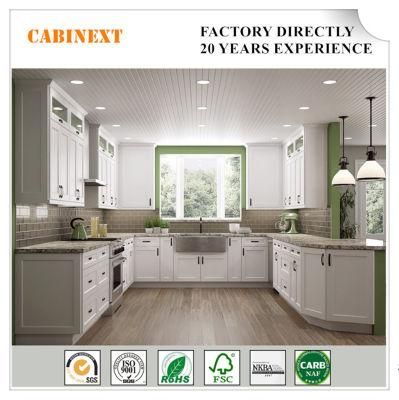 Modern Kitchens Furniture Solid Wood Cabinets Shaker White Factory Directly