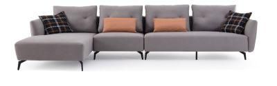 Modern Italian Style Living Room L Shaped Corner Modular Fabric Sofa