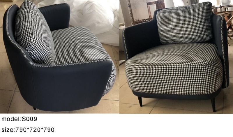Modern Home Swallow Gird Stainless Steel Single Sofa Chair for Livingroom