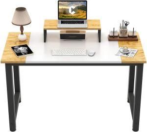 Hot Sale Factory Direct White and Walnut PC Nordic Design Study Table Living Room Modern Simple Personal Computer Desk 47&quot;