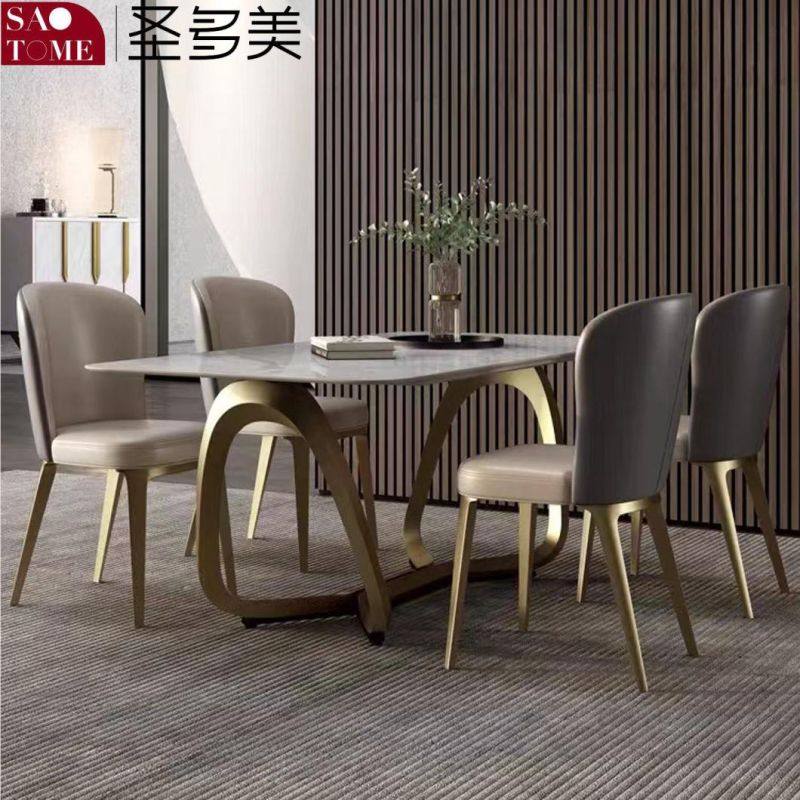 Modern Living Room Dining Room Furniture Stainless Steel Inverted V-Shaped Table Dining Table