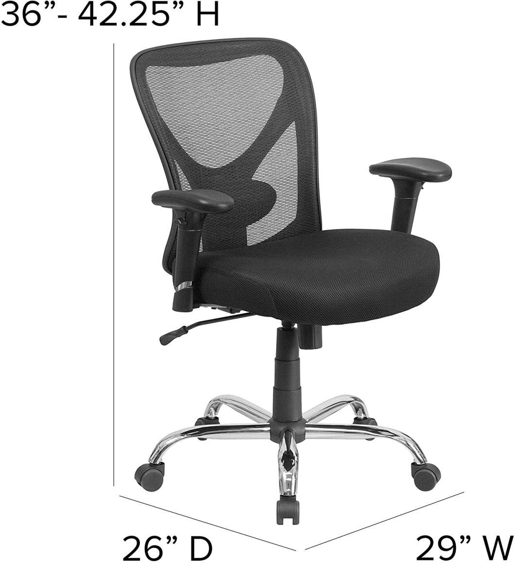 Computer MID-Back Rotating Office Chairs with Armrests and Thick Seat