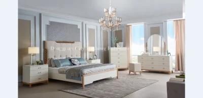 Hot Selling Solid Wood Bed with Whole Bedroom Set Furniture (#6605)