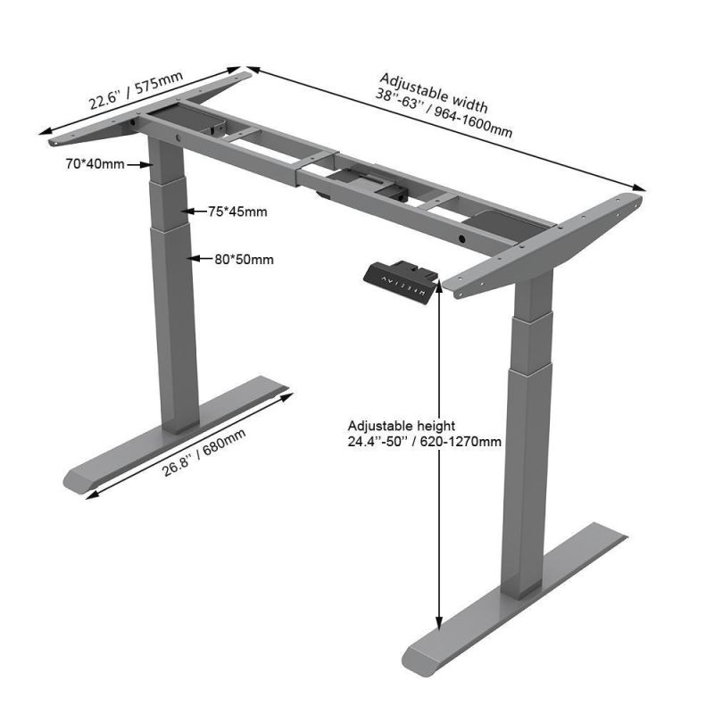 Wholesale Market Electric Height Adjustable Sit Stand Table Smart Stand up Computer Desk Workstation Office Home Furniture Dual Motor Automatic Standing Desk