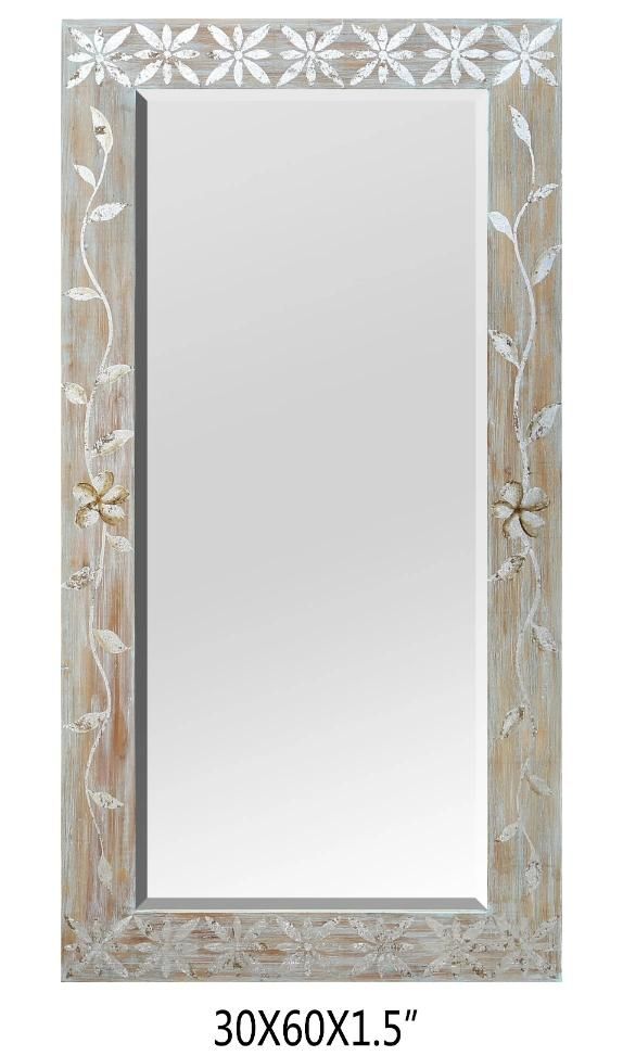 Factory Handmade Wood Mirror Large Size Bathroom Mirrors Colorful Mirror Home Decoration Furniture (LH-M170713)