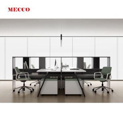 Office Furniture Modern 4 Person Computer Dual Double Workstation Desk