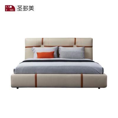 Italian Style Flat Wood China King Bedroom Furniture Bed
