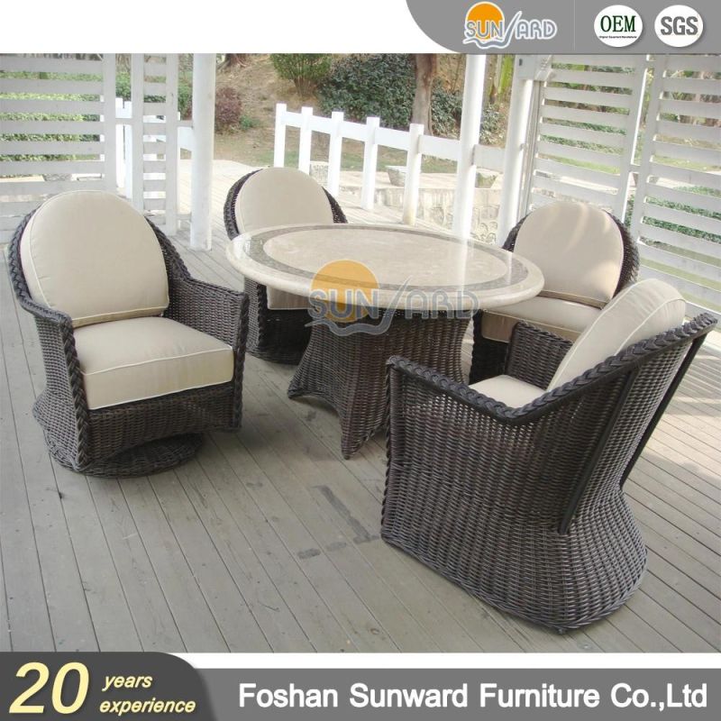 Luxury Patio Us Style Aluminium Leisure Dining Set Restaurant Home Table and Chairs Hotel Outdoor Garden Dining Furniture