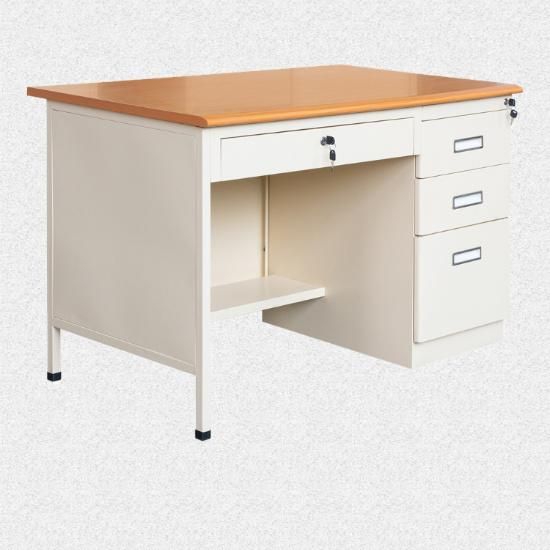 Fas-048 Modern Melamine Metal Frame Corner Office Desk Manager Table