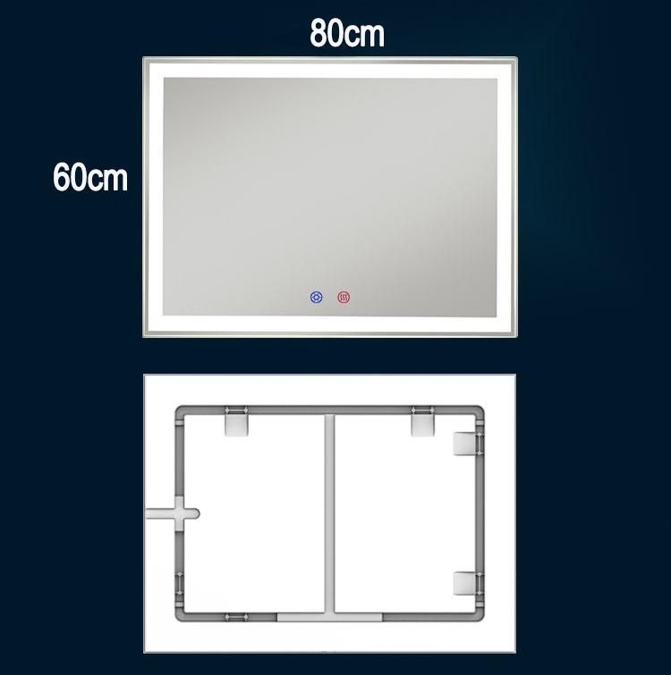 Modern Horizontal Vertical Illuminated LED Bathroom Mirror Manufacturer