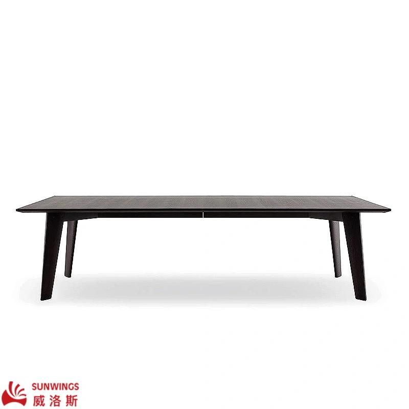 Nordic Ash Solid Wood Frame with MDF Top Dining Table for Living Room