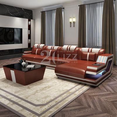 Modern Home Living Room Furniture Leather Sectional Sofa