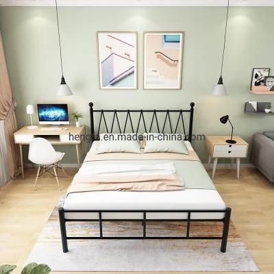 Customized Home Bedroom Furniture Children Student Dormitory Metal Single Bed