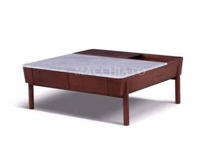 High Quality Coffee Table Side Table with Marble Top